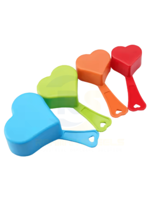 Plastic Measuring Cups - Heart Shape