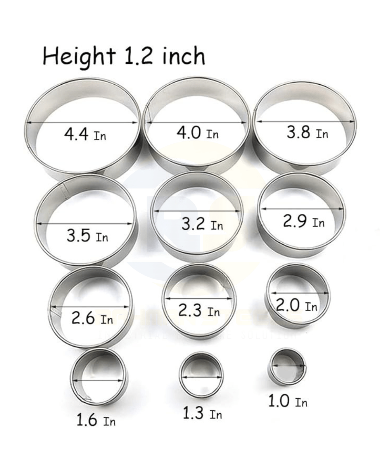 Round Shape Cookie Cutter with Teeth – Single Peace ( Any Size Available ) - Image 2