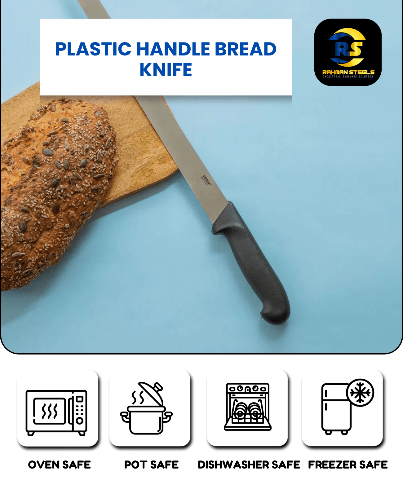 Plastic Handle Bread Knife - Image 2